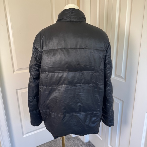 Tech by Tumi Black Puffer Jacket Men’s Large Zip Chest Pocket Lightweight - Picture 6 of 16